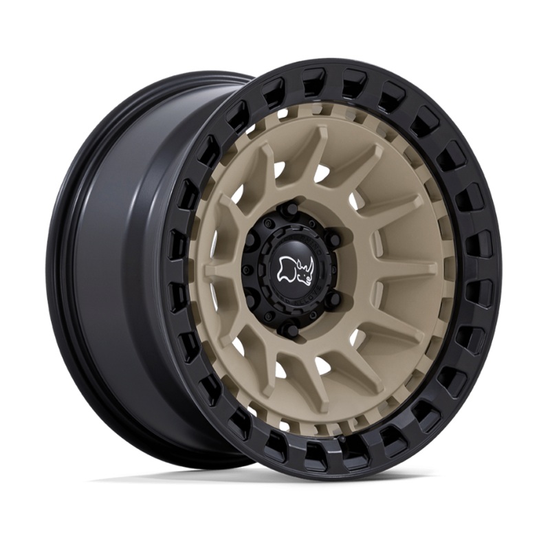 17×8.5 Black Rhino Barrage Desert Sand on Matte Black