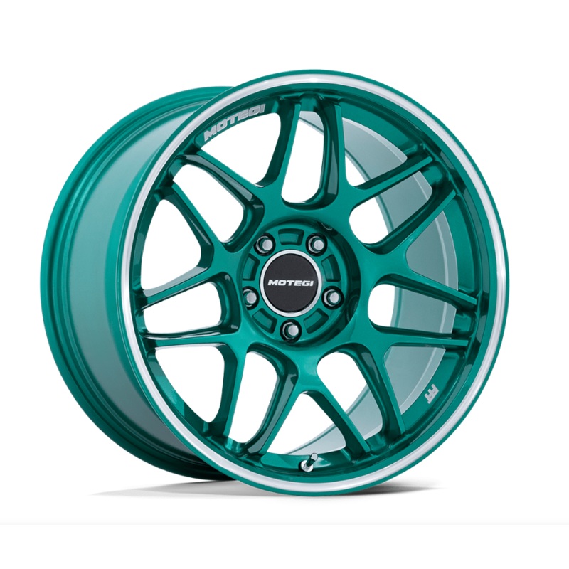 18×8.5 Motegi Tsubaki MR158 Hokkaido Green w/Machined Lip