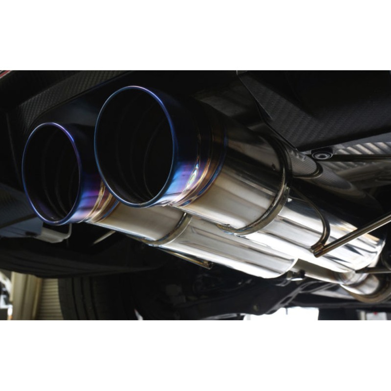 J’s Racing SUS Exhaust Plus Dual 70RS SEMI TITANIUM (Street Legal)  2017-2021 Honda Civic Type R