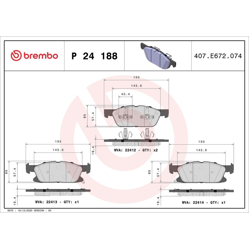 PRIME Low-Met Front Disc Brake Pad Set – P24188