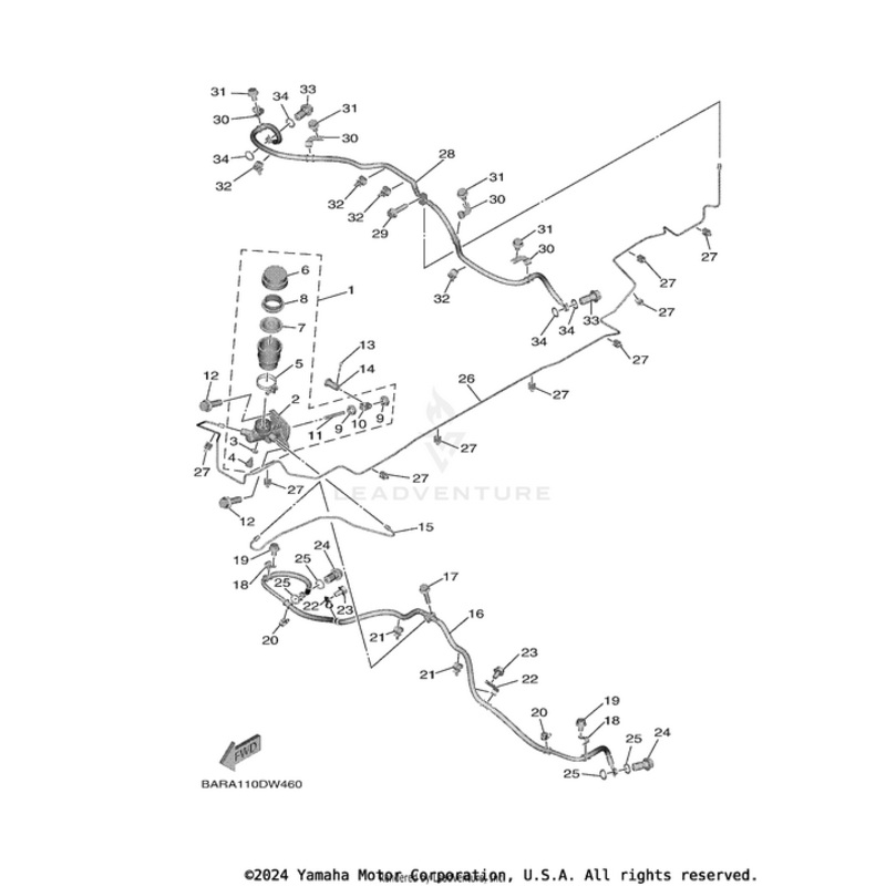 Brake Hose 1 by Yamaha