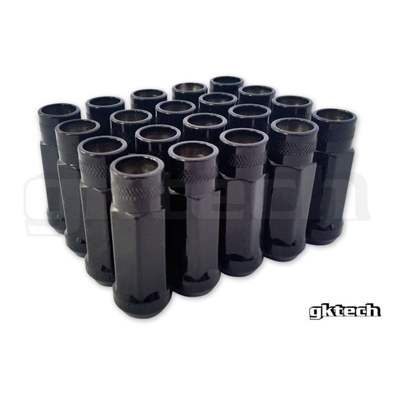 GKTech – BLACK – OPEN ENDED LUG NUTS (PACK OF 20)