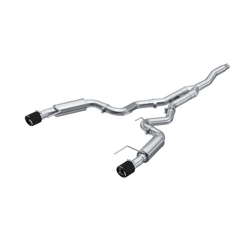 MBRP 3″ Race Dual Exit Cat-Back Exhaust w/ Carbon Fiber Tips | 2015 – 2024 Ford Mustang Ecoboost (S72753CF)