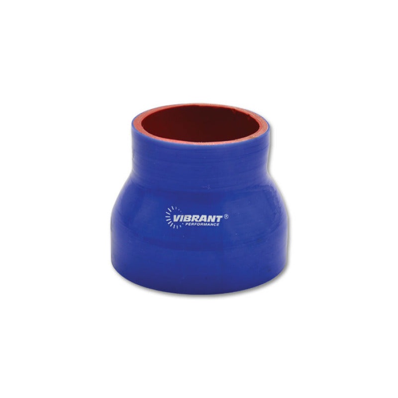 Vibrant 4 Ply Reinforced Silicone Transition Connector – 1.5in I.D. x 2in I.D. x 3in long (BLUE)