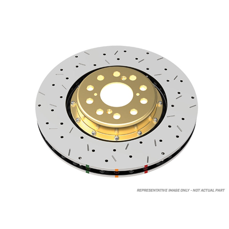 DBA 94-04 Ford Mustang Cobra Premium Front Drilled & Slotted 5000 Series Rotor w/ Black Hat