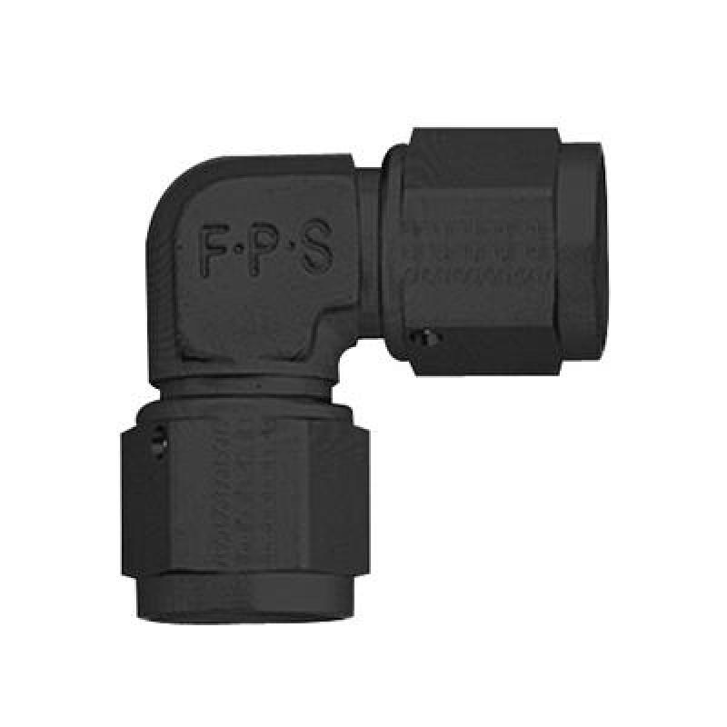 Fragola -10AN x 90 Degree Female Coupler – Black