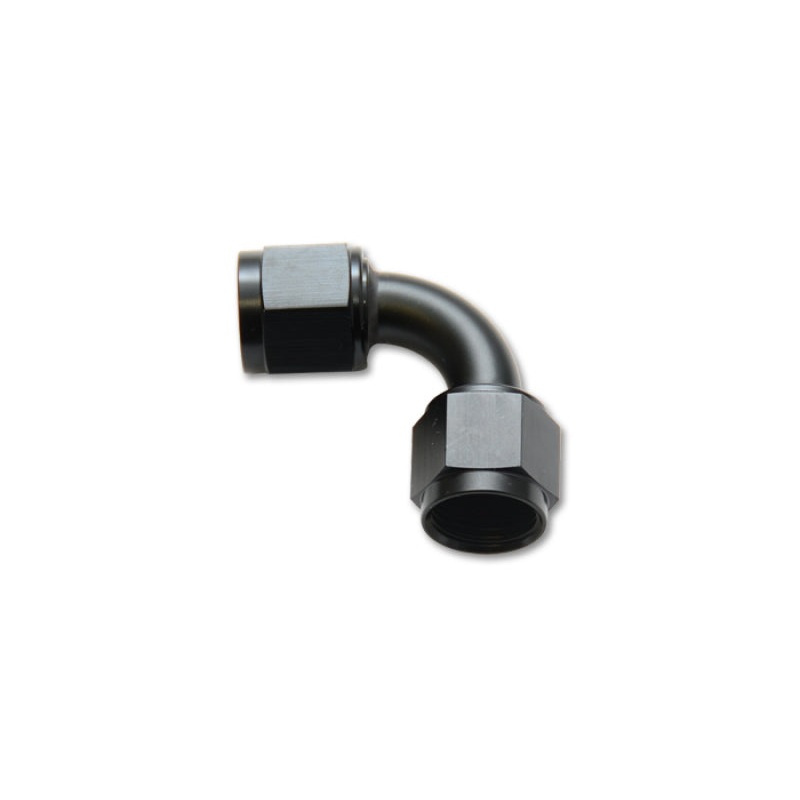 Vibrant -12AN Female 90 Degree Union Adapter (AN to AN) – Anodized Black Only