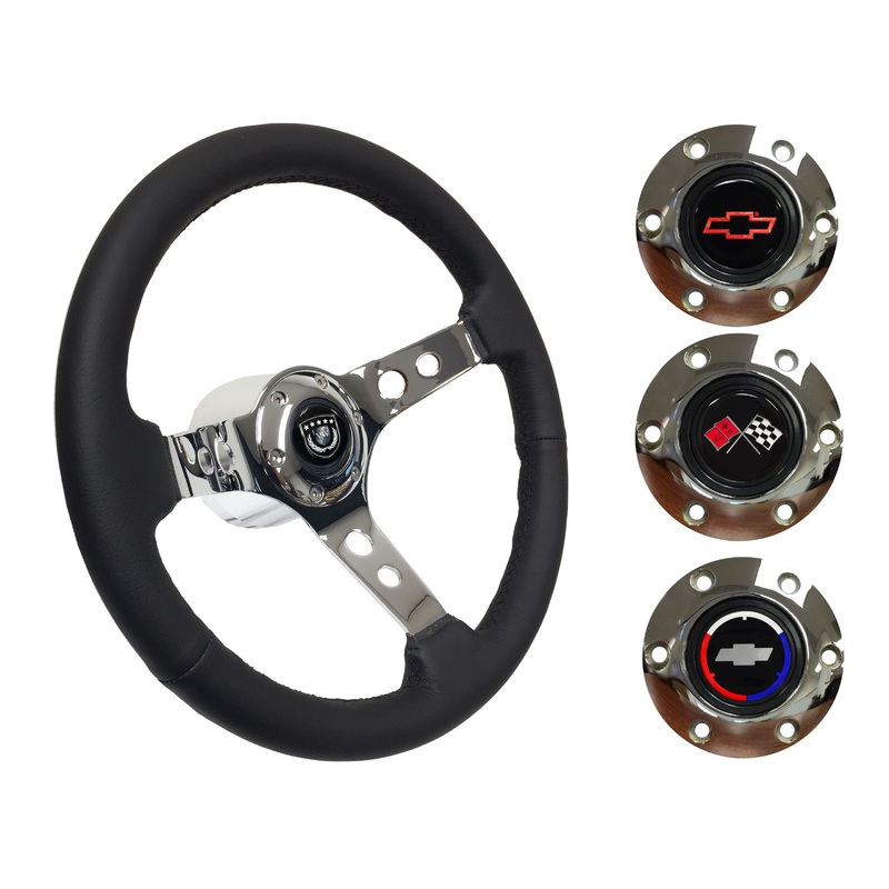 1970-88 Monte Carlo Steering Wheel Kit | Black Leather | ST3095