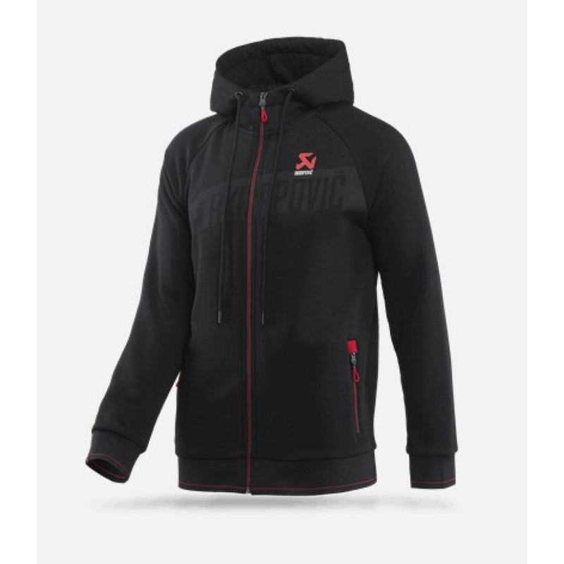Akrapovic Mens Corpo Zip Hoodie Black – 2XL