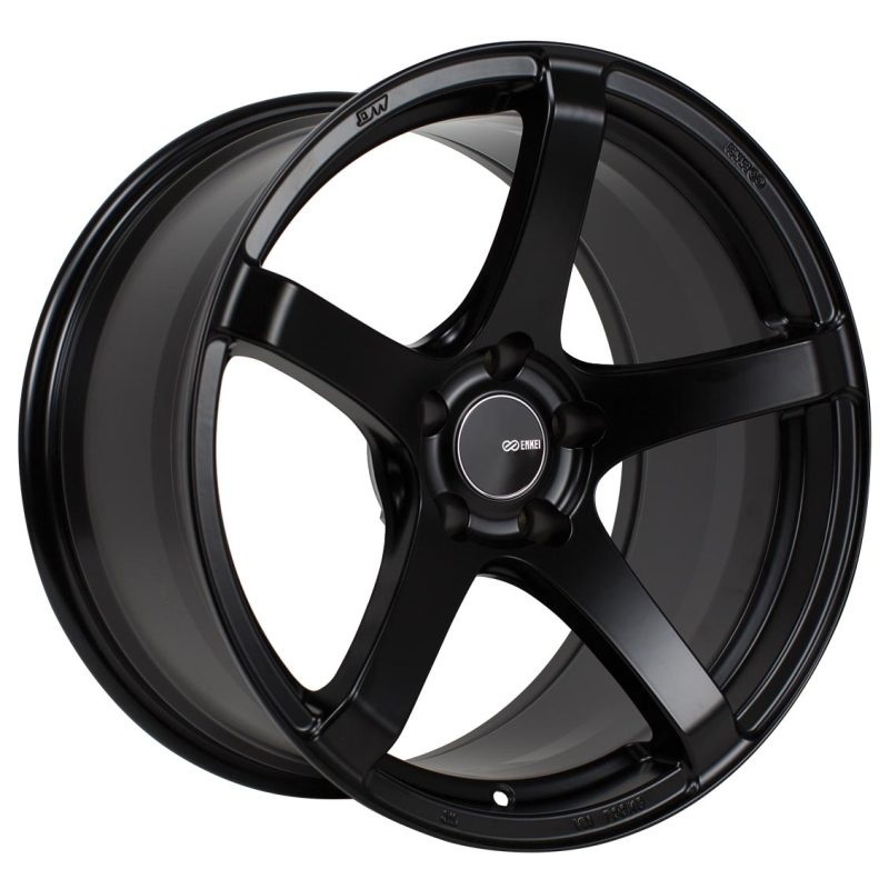 Enkei Kojin 18×8.5 42mm Offset 5×112 Bolt Pattern 72.6mm Bore Dia Matte Black Wheel
