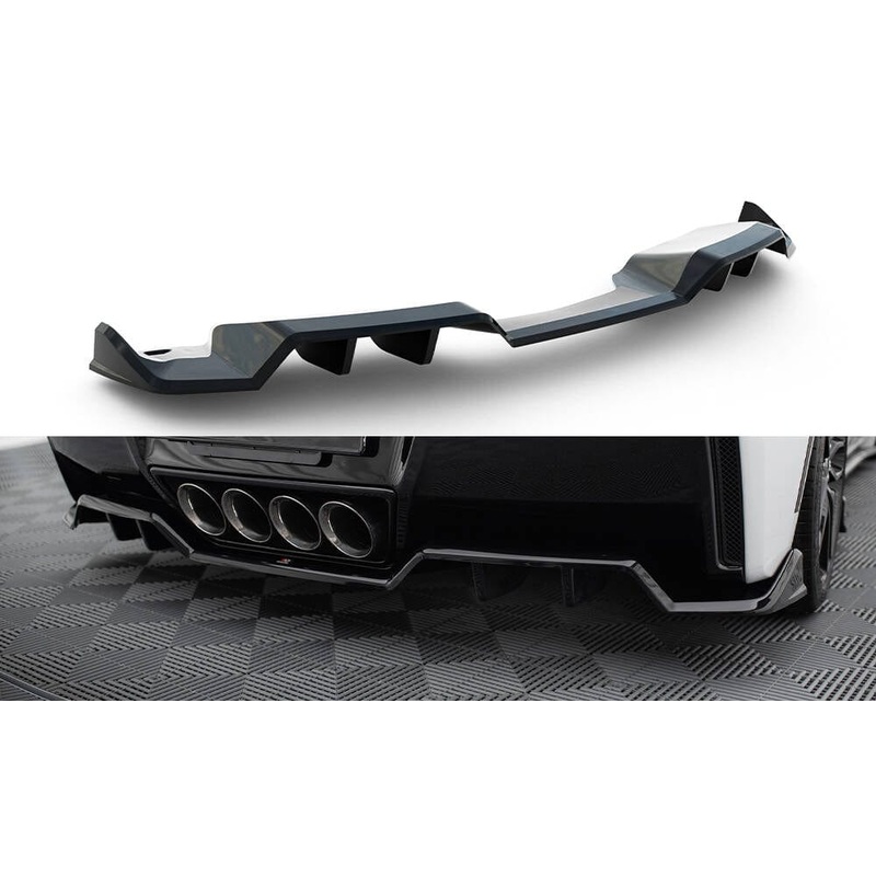 Maxton Design Central Rear Splitter – (With Vertical Bars) Chevrolet Corvette C7