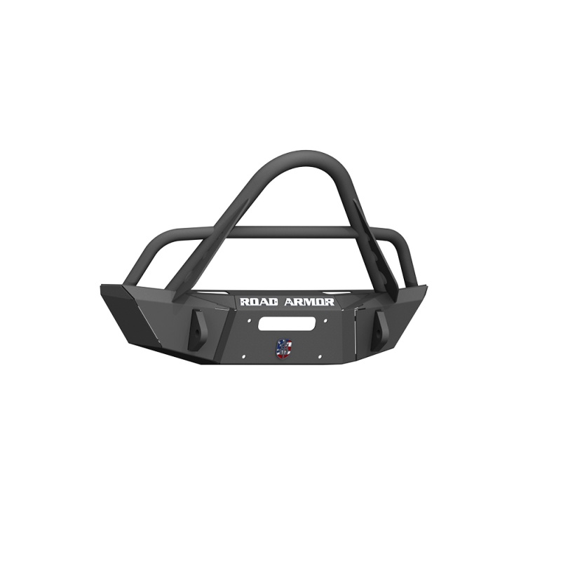 Road Armor 07-20 Jeep Wrangler JK/JL Stealth Front Winch Bumper w/Stinger Guard Comp Cut – Blk