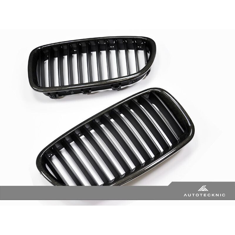 AutoTecknic Replacement Carbon Fiber Front Grilles BMW F10 Sedan / F11 Wagon | 5 Series