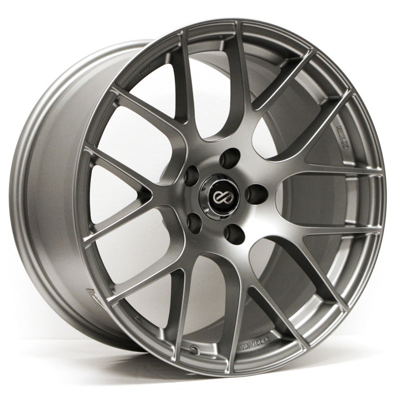 Enkei Raijin 18×8 45mm Offset 5×112 Bolt Pattern 72.6 Bore Diameter Titanium Gray Wheel *Min Qty 40*