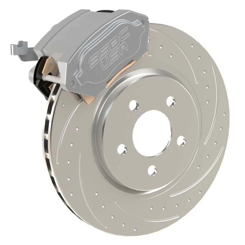 American Made R1-Redline Billet Aluminum Direct Fit Rear Disc Brake Kit W/DS Rotors. Clear A551-21-DS