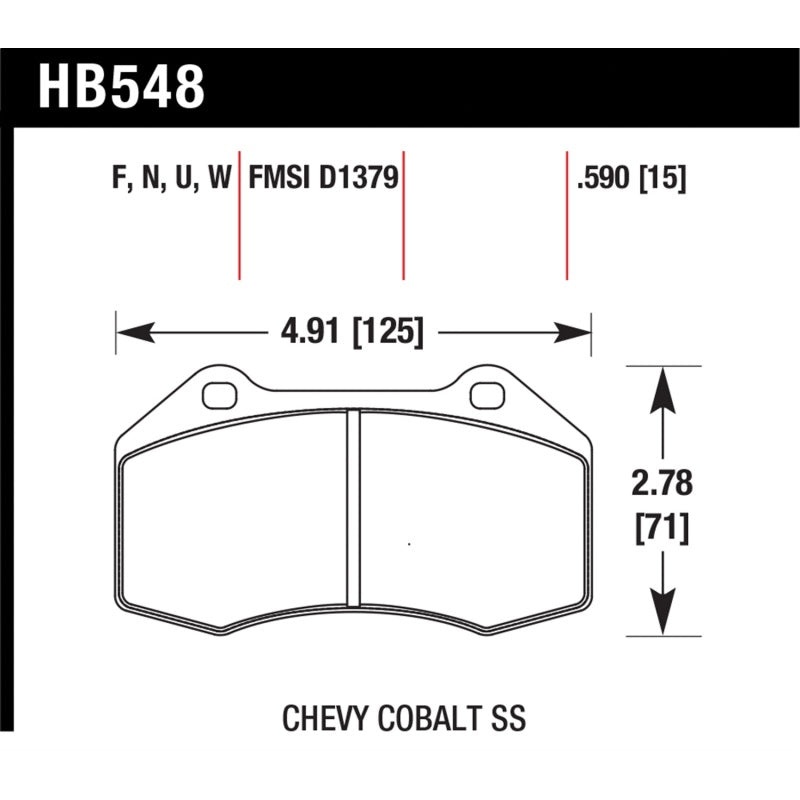 Hawk Renault Clio / Cobalt SS HPS Street Front Brake Pads