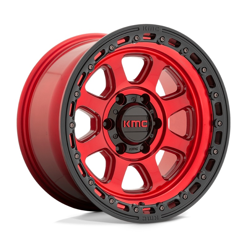KMC Wheels KM548 Chase 20″ 5×127 Candy Red With Black Lip