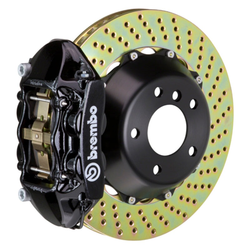 Brembo 03-09 Range Rover Rear GT BBK 4 Piston Cast 380×28 2pc Rotor Drilled-Black