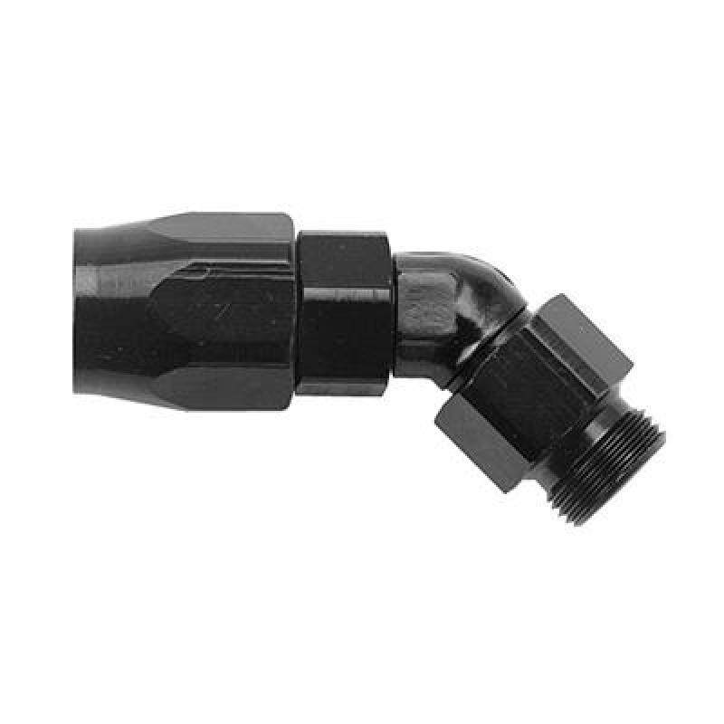 Fragola -6AN x 45 Degree x 9/16-18 (6) Hose End – Black