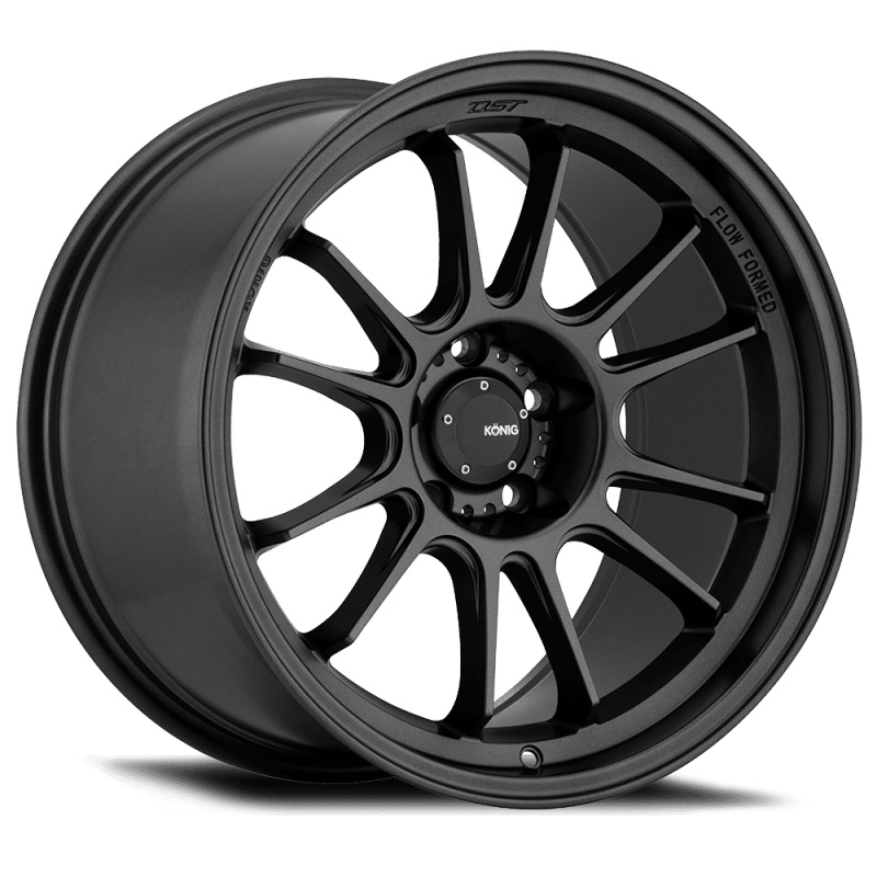 Konig Hypergram 17X10 4X100 ET43 Matte Black Flow Formed