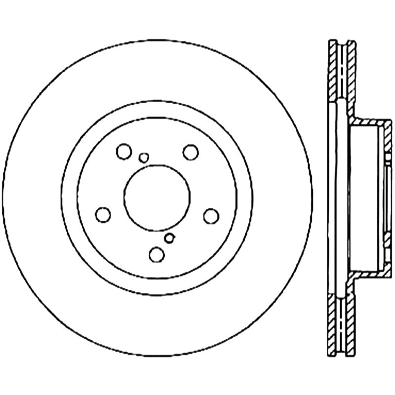 StopTech Subaru 14-18 Forester / 05-14 Legacy / 10-14 Outback Drilled Right Front Cryo Rotor