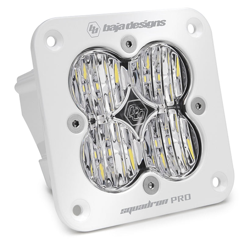 Baja Designs Squadron Pro White Wide Cornering Pattern Flush Mount LED Light Pod – Clear