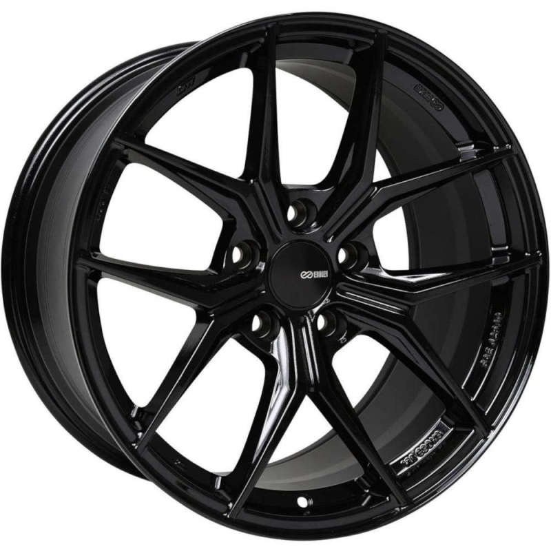Enkei TSR-X 20×9.5 40mm Offset 5×120 BP 72.6 CB Gloss Black Wheel
