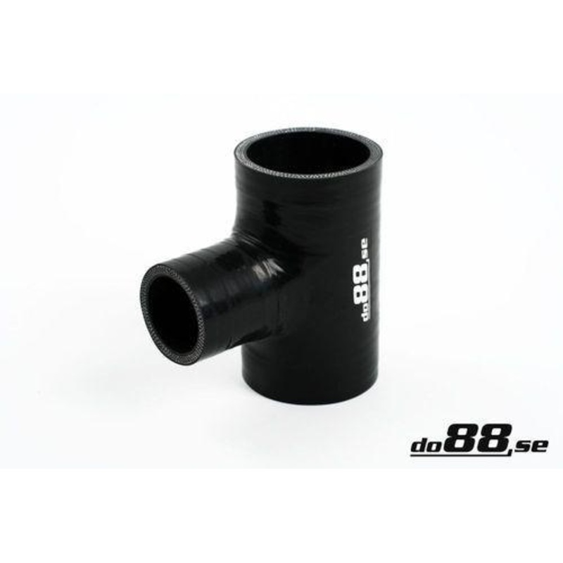 Silicone Hose Black T 2,25” + 1”  (57mm+25mm)
