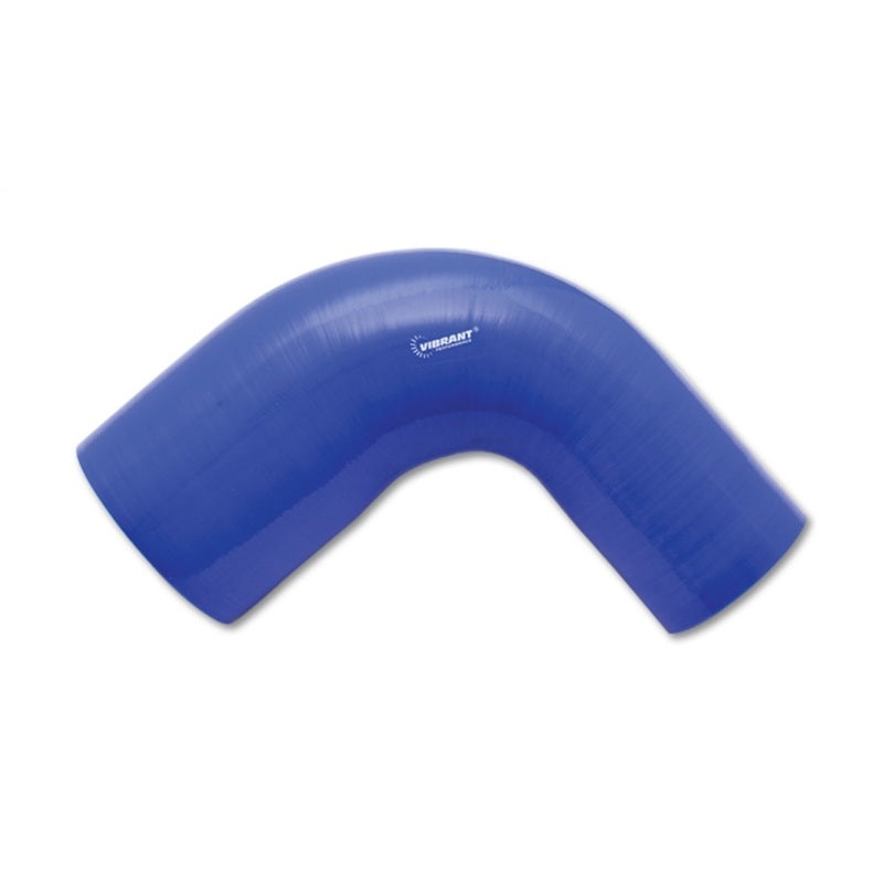 Vibrant 4 Ply Reinforced Silicone 90 degree Transition Elbow – 2.5in I.D. x 2.75in I.D. (BLUE)