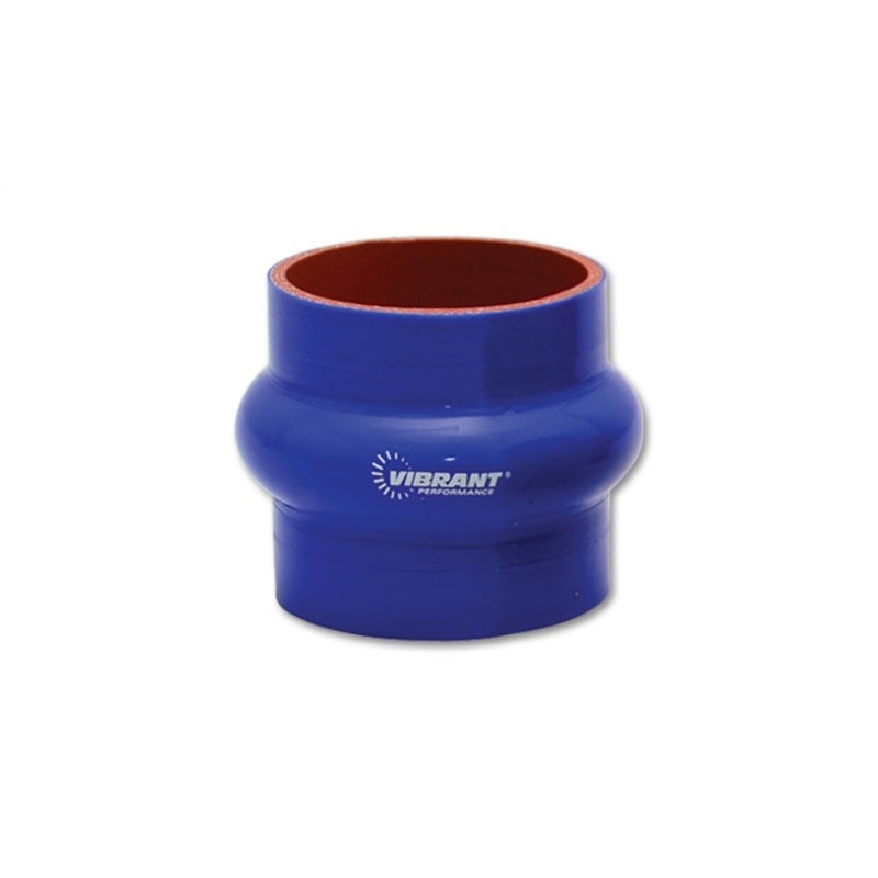 Vibrant 4 Ply Reinforced Silicone Hump Hose Connector – 4in I.D. x 3in long (BLUE)
