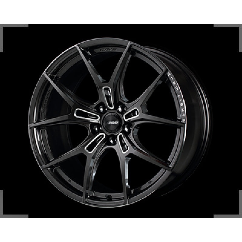Gram Lights 57FXZ 19×9.5 +38 5-114.3 Super Dark Gunmetal & Machining Rim Edge DC Wheel