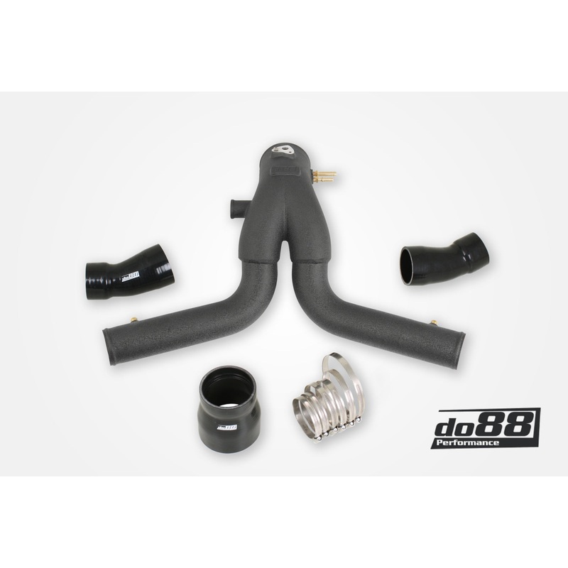 Porsche 911 Turbo (991.1) 2013-15 Y-Pipe, Black for OEM IC