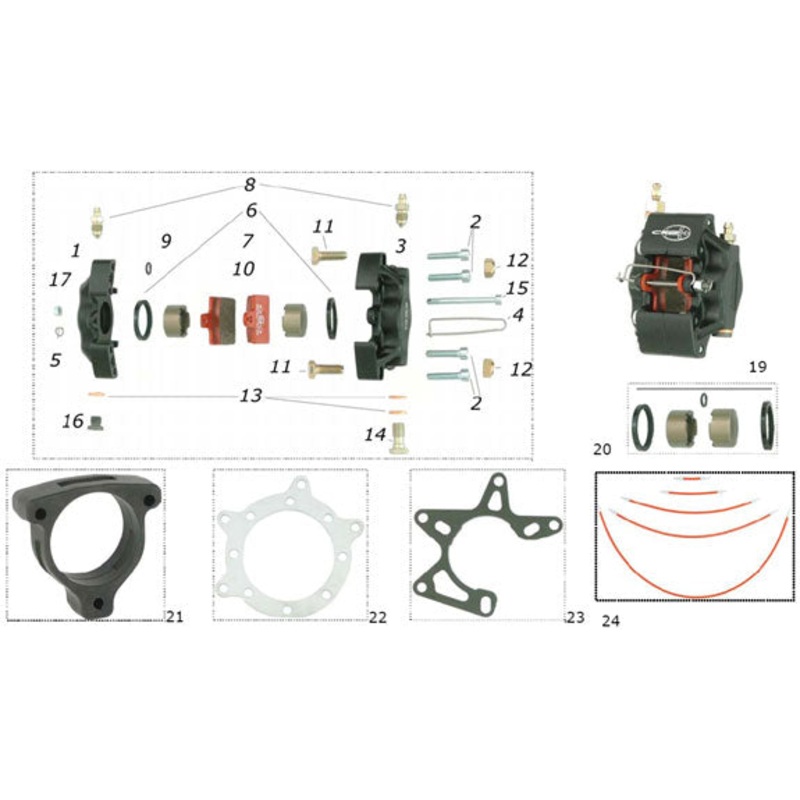 16. SBN.00369 CRG M10 Caliper Cap 2000UP