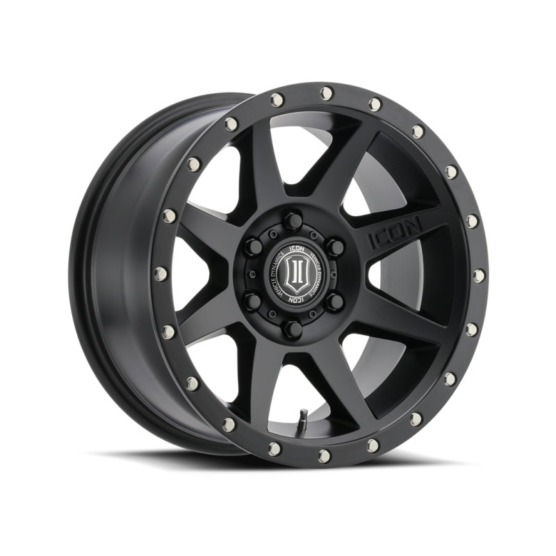 ICON Rebound 17×8.5 6×5.5 0mm Offset 4.75in BS 106.1mm Bore Satin Black Wheel