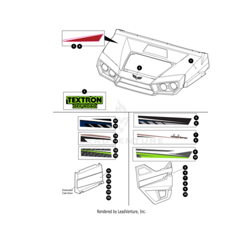 Storage Panel Decal Right (For Stampede). by Arctic Cat