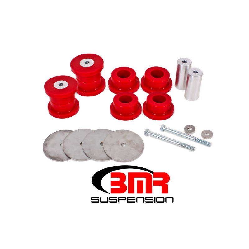BMR 16-17 6th Gen Camaro Rear Cradle Bushing Kit (Polyurethane) – Red