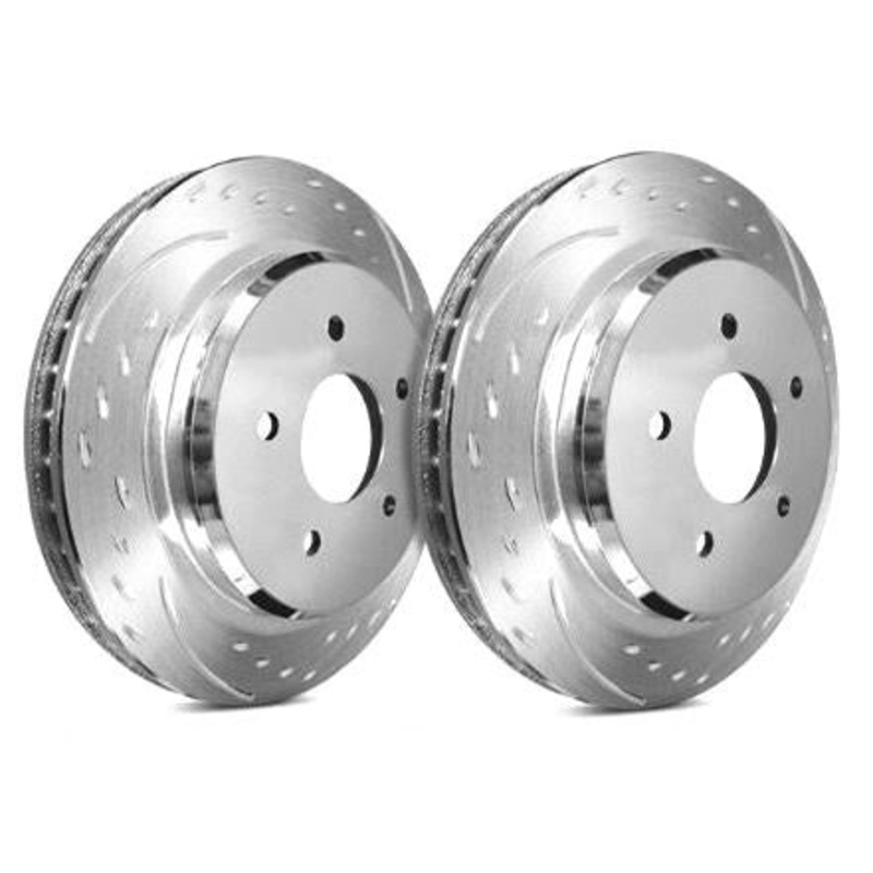 SP Performance Diamond Slot Zinc Front Rotors (Pair) Subaru STI 2005-2017