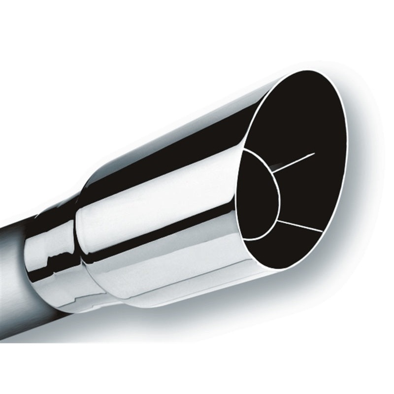 Borla Universal Polished Tip Single Round Angle-Cut (inlet 2 1/2in. Outlet 3 1/2in)