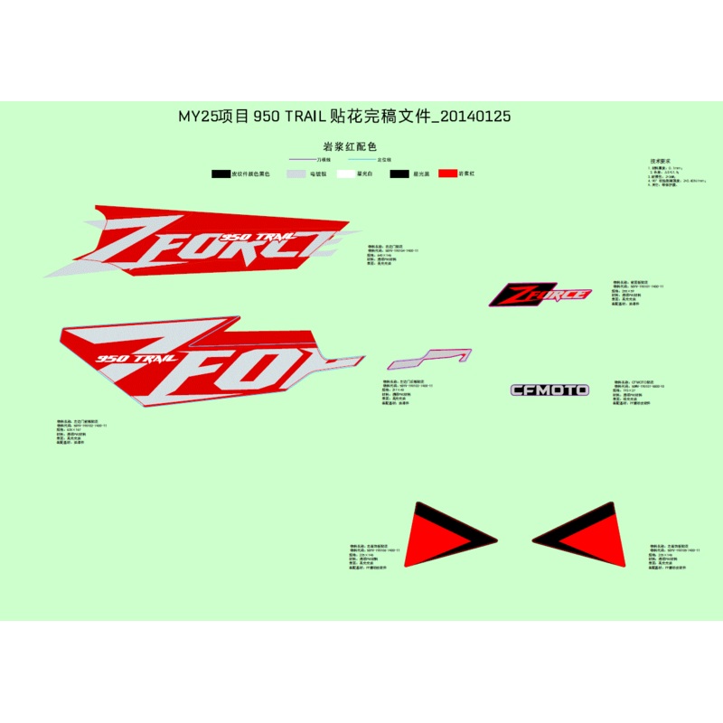 LH Deco Plate Decal by CF Moto