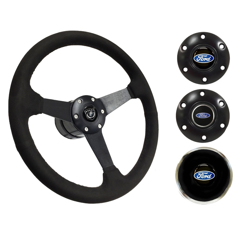 1970-76 Ford Torino Steering Wheel Kit | Black Ultralux Suede | ST3582BLK