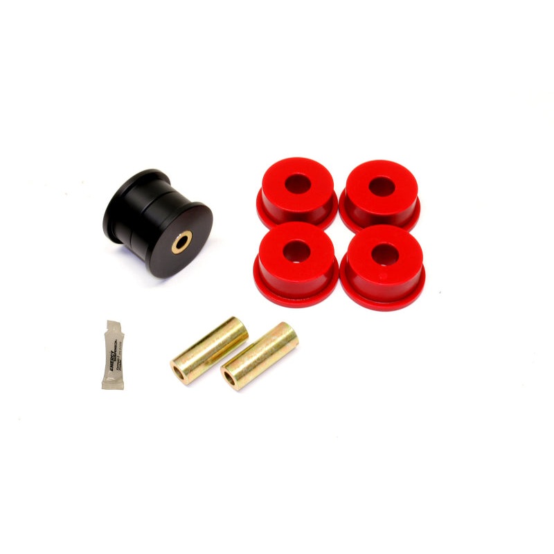 BMR 12-15 5th Gen Camaro Differential Mount Bushing Kit (Poly/Delrin Combo) – Black/Red