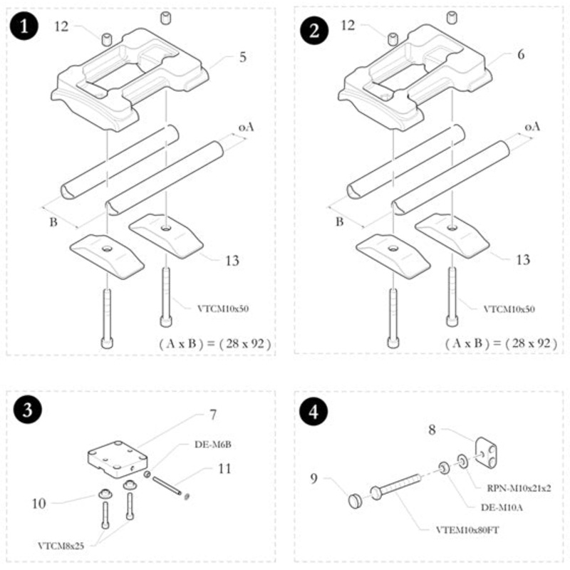8. 20.4886.10-BL Birel Motor Mount Adjuster Stop HQ MTS