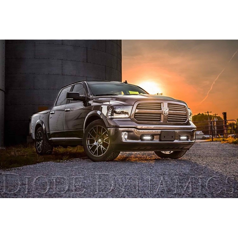 Diode Dynamics DD Bumper Light Kit – White / Wide Beam – 2x SS6 Bars | Dodge Ram 1500: 2013-2018 (DD6013)