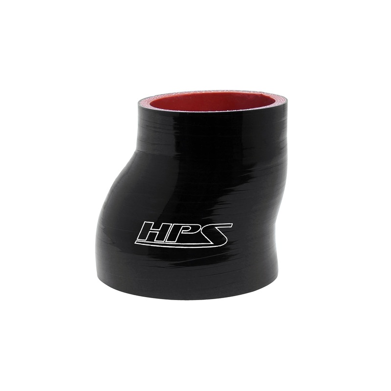 HPS 2-3/4″ – 3″ 4-ply Reinforced Silicone Offset Coupler Hose | Universal (HTSOR-275-300-BLK)