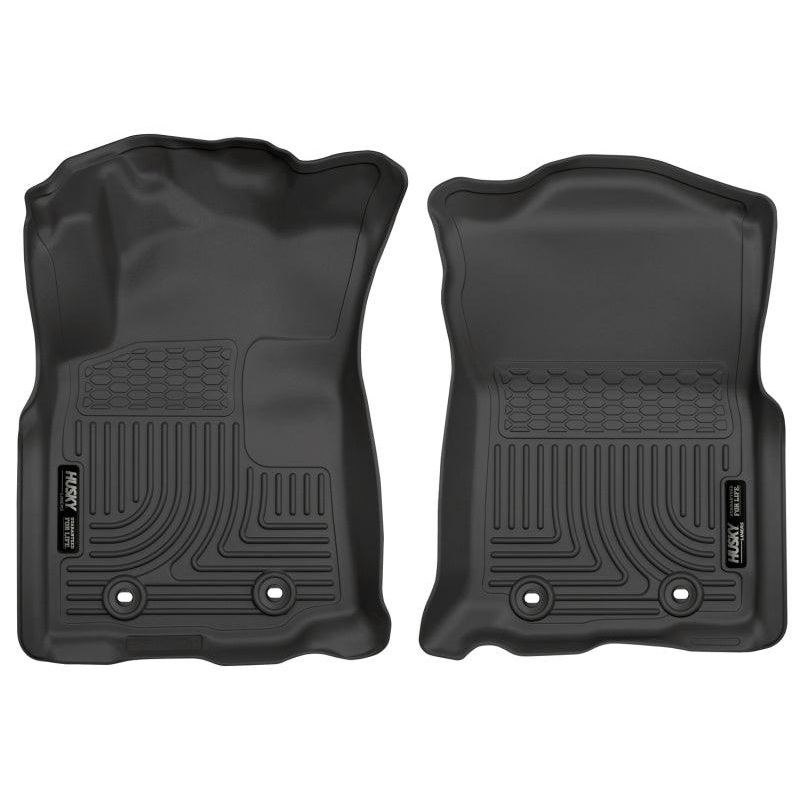 Husky Liners 2018 Toyota Tacoma Double Cab WeatherBeater Black Front Floor Liners