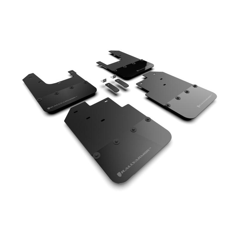 Rally Armor 16-22 Toyota Tacoma Black Mud Flap w/ Grey Logo