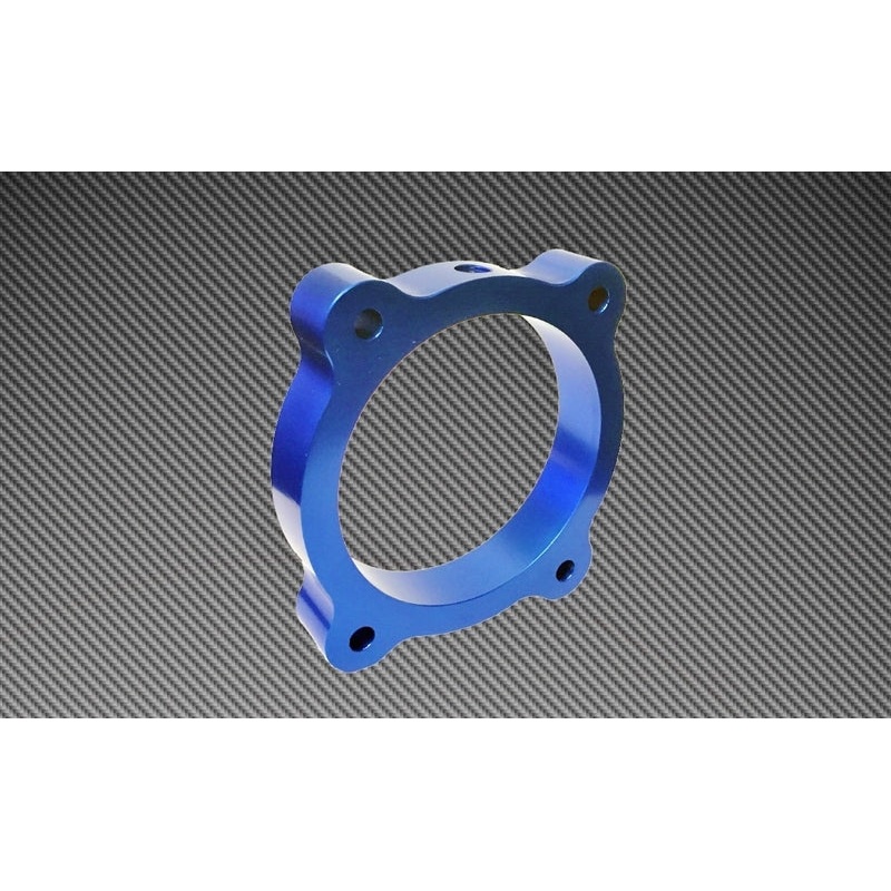 Torque Solution Throttle Body Spacer (Blue): Hyundai Genesis V6 3.8L 2013+