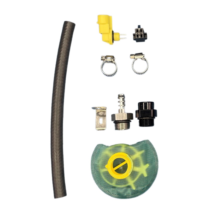 DeatschWerks DW650iL Series 650LPH In-Line External Fuel Pump Universal Install Kit