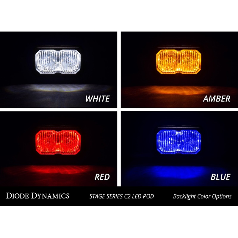 Diode Dynamics DD SSC2 Pod – Pro / Yellow / Flood / Flush / Amber BL / Pair (DD6438P)