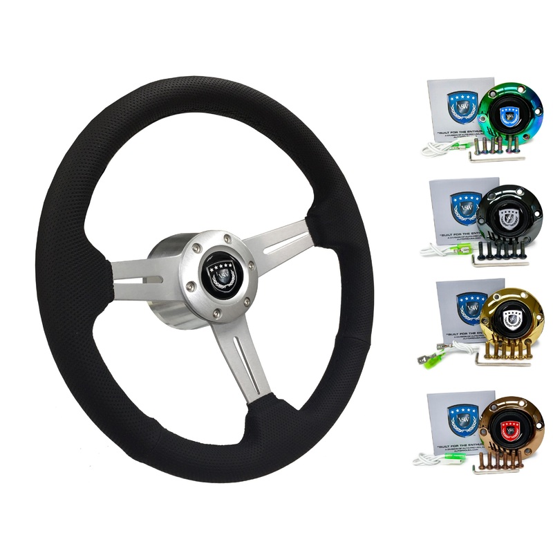 Mazda 626 Steering Wheel Kit | Perforated Leather | ST3587BLK-BLK